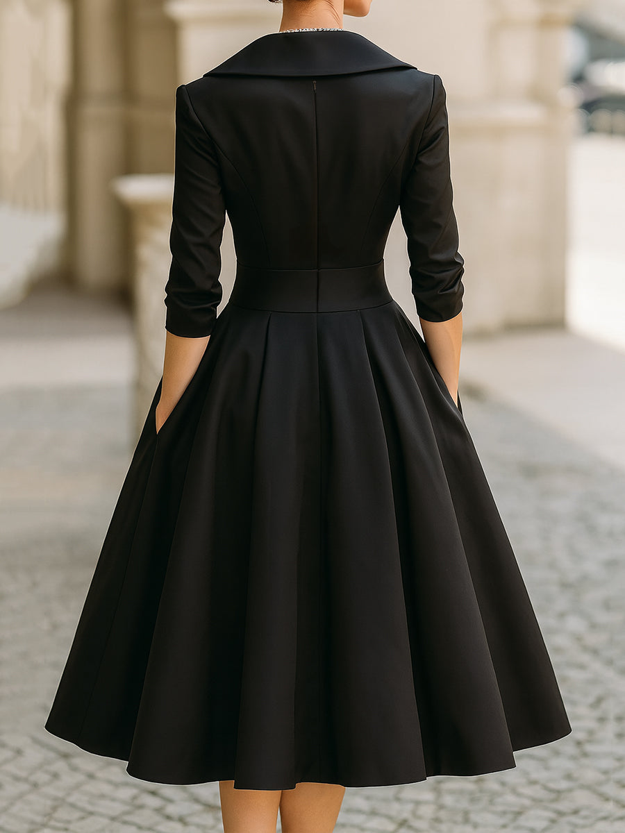 Olivia - Midi Satin Dress