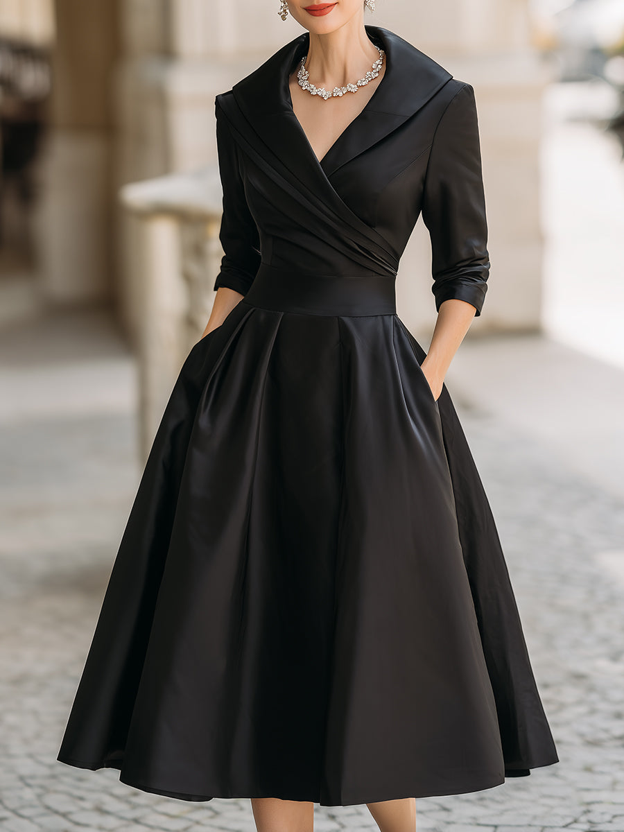 Olivia - Midi Satin Dress
