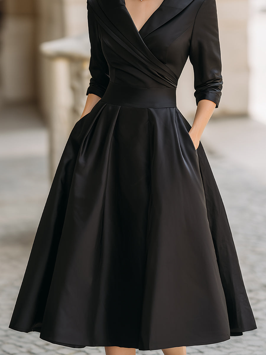 Olivia - Midi Satin Dress