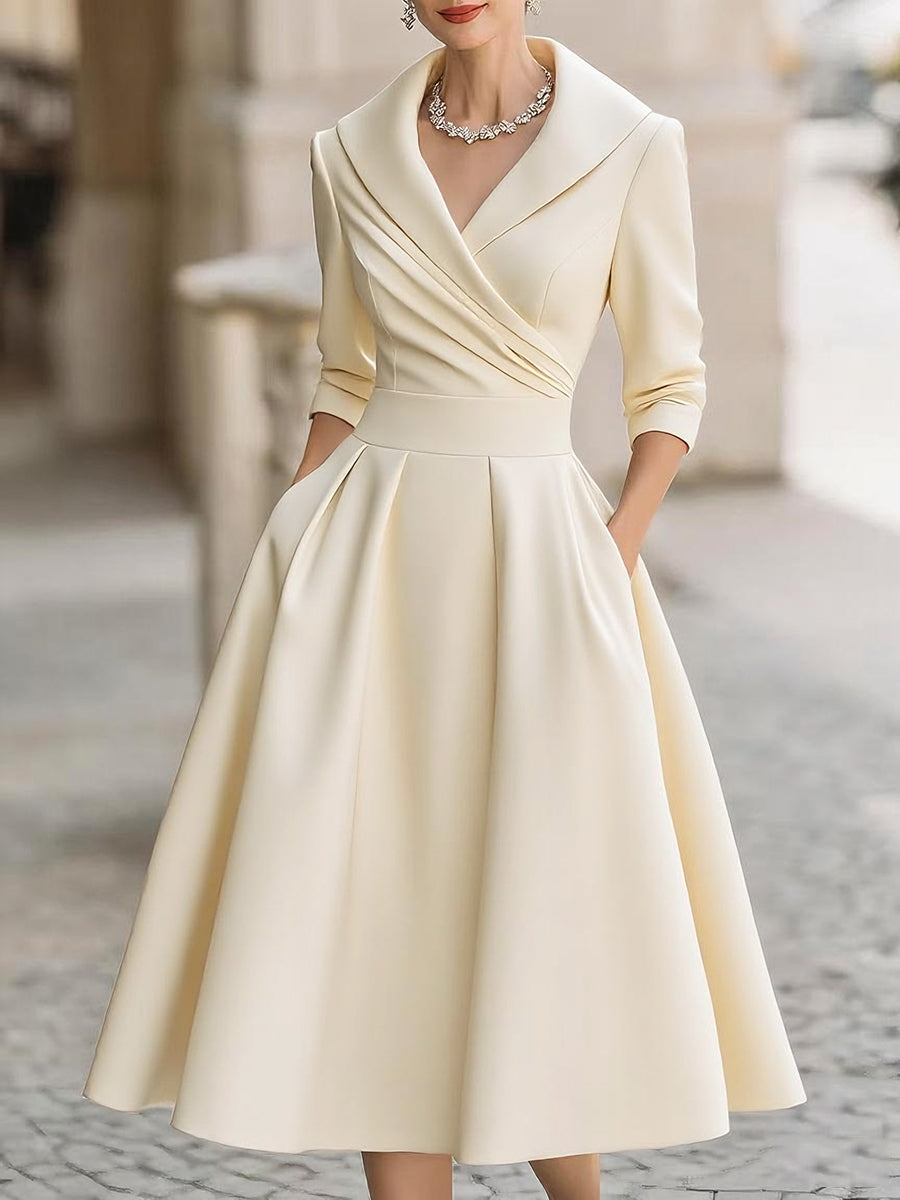 Olivia - Midi Satin Dress