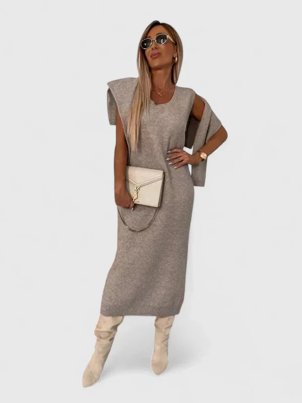 Laney | Elegant Dress and Turtle Neck Sweater Set