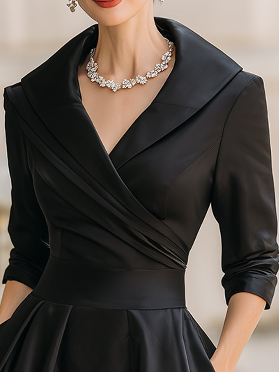 Olivia - Midi Satin Dress